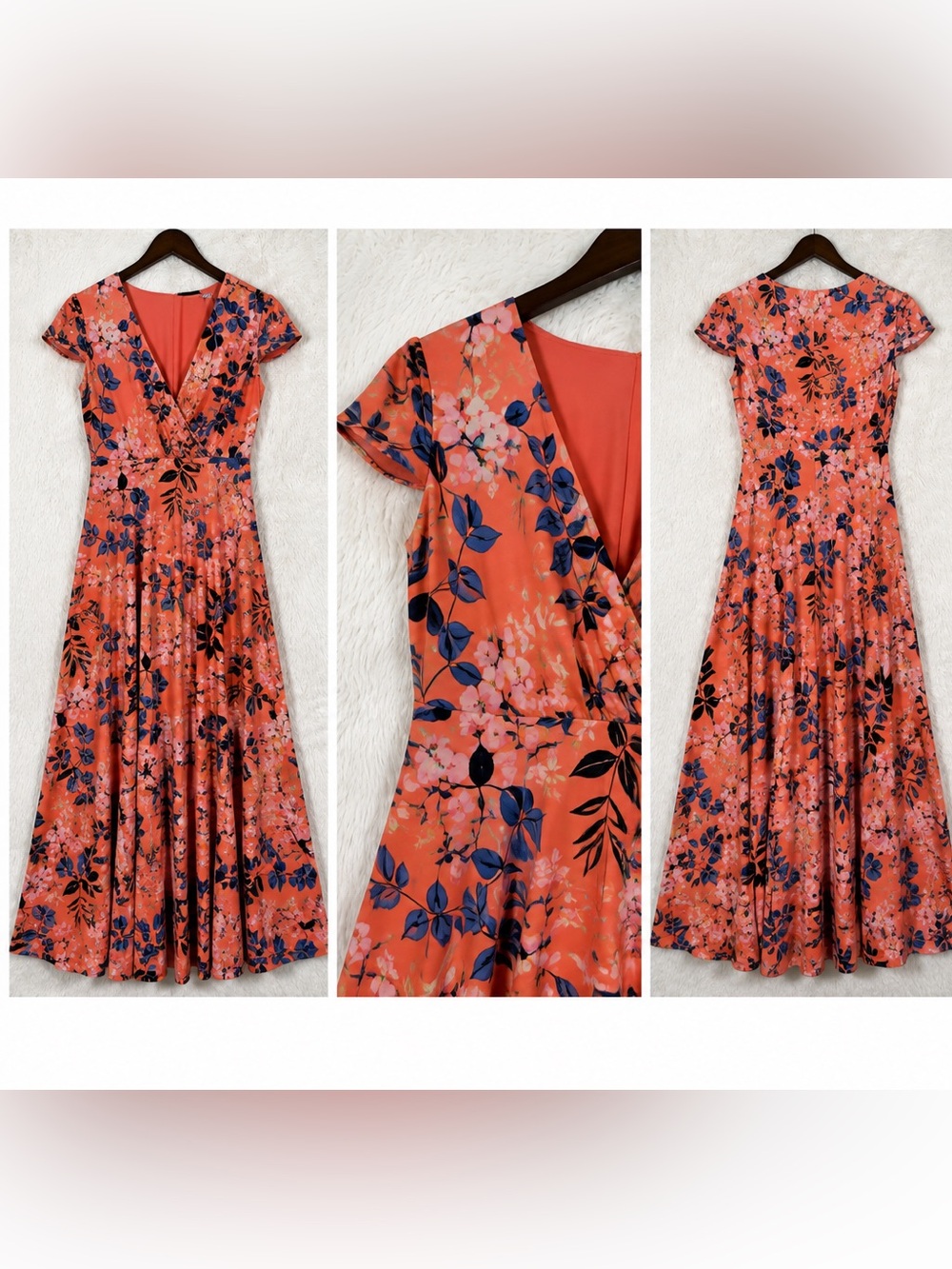 NEW WITH TAGS BEBE Coral Maxi Dress